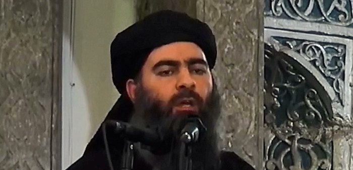 ISIS leader Abu Bakr Al-Baghdadi in Mosul, Iraq