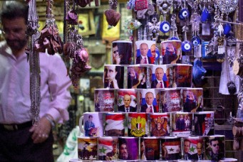 A souvenir shop in old Damascus, April 16, 2016. Hassan Ammar/AP