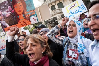 Demonstration on International Women’s Day, Cairo, March 8, 2013. Romain Beurrier/Wostok Press/Newscom